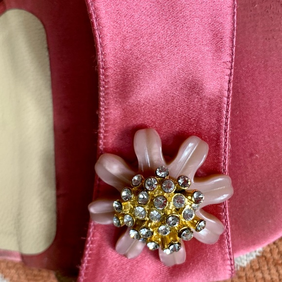 SOLD Jimmy Choo pink crystal flower slides - Picture 12 of 12